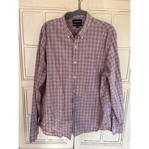 Bonobos size XXL pink and gray button down shirt